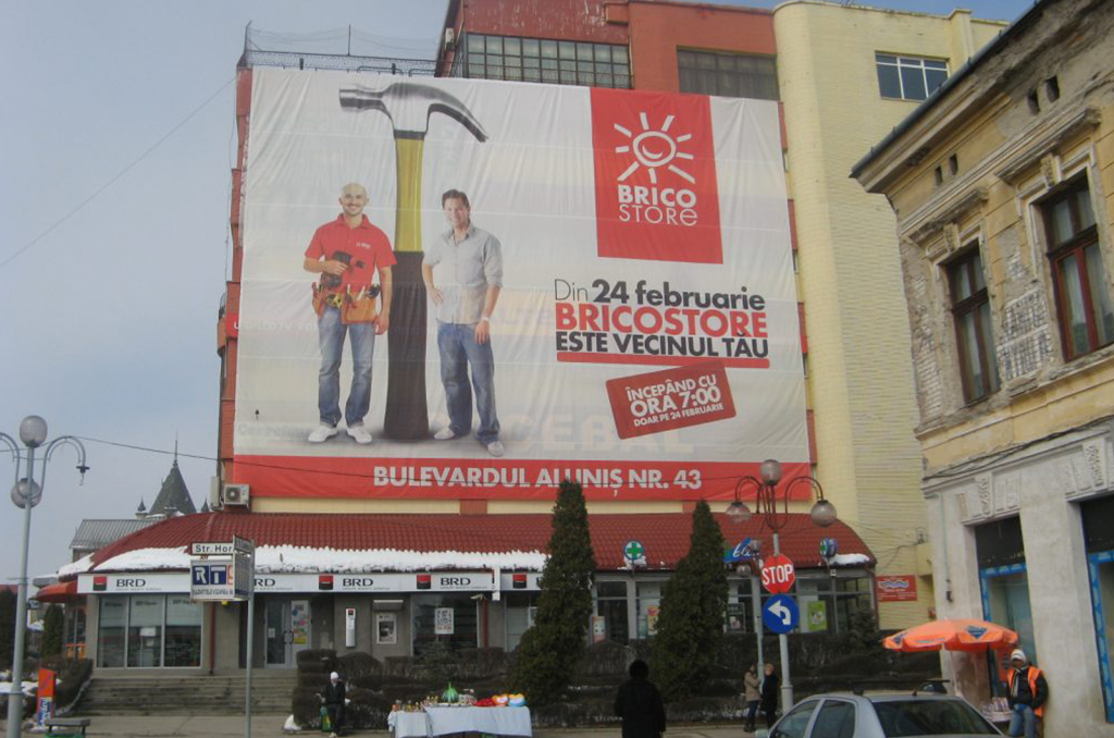 Publicitate outdoor mesh Târgu Jiu